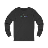 Gay Pride Love Script Long Sleeve T-Shirt: Subtly Elegant Pride Tee