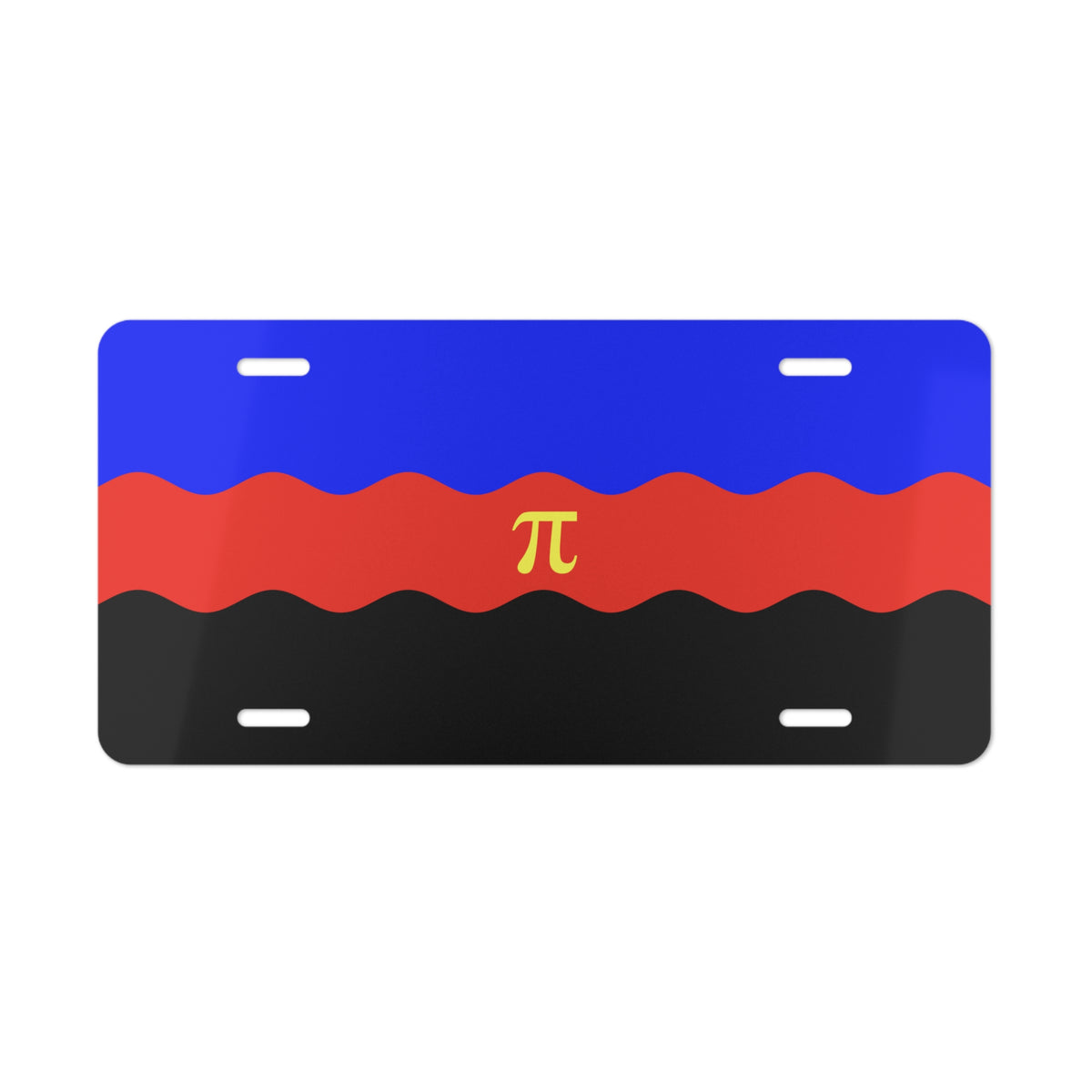 Polyamory Flag Ripple Vanity License Plate: Wavey Design for Cars