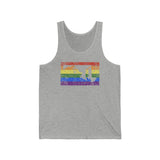 Maryland Pride Flag Tank: Rainbow LGBTQ+ State Silhouette Distressed Tank-Top