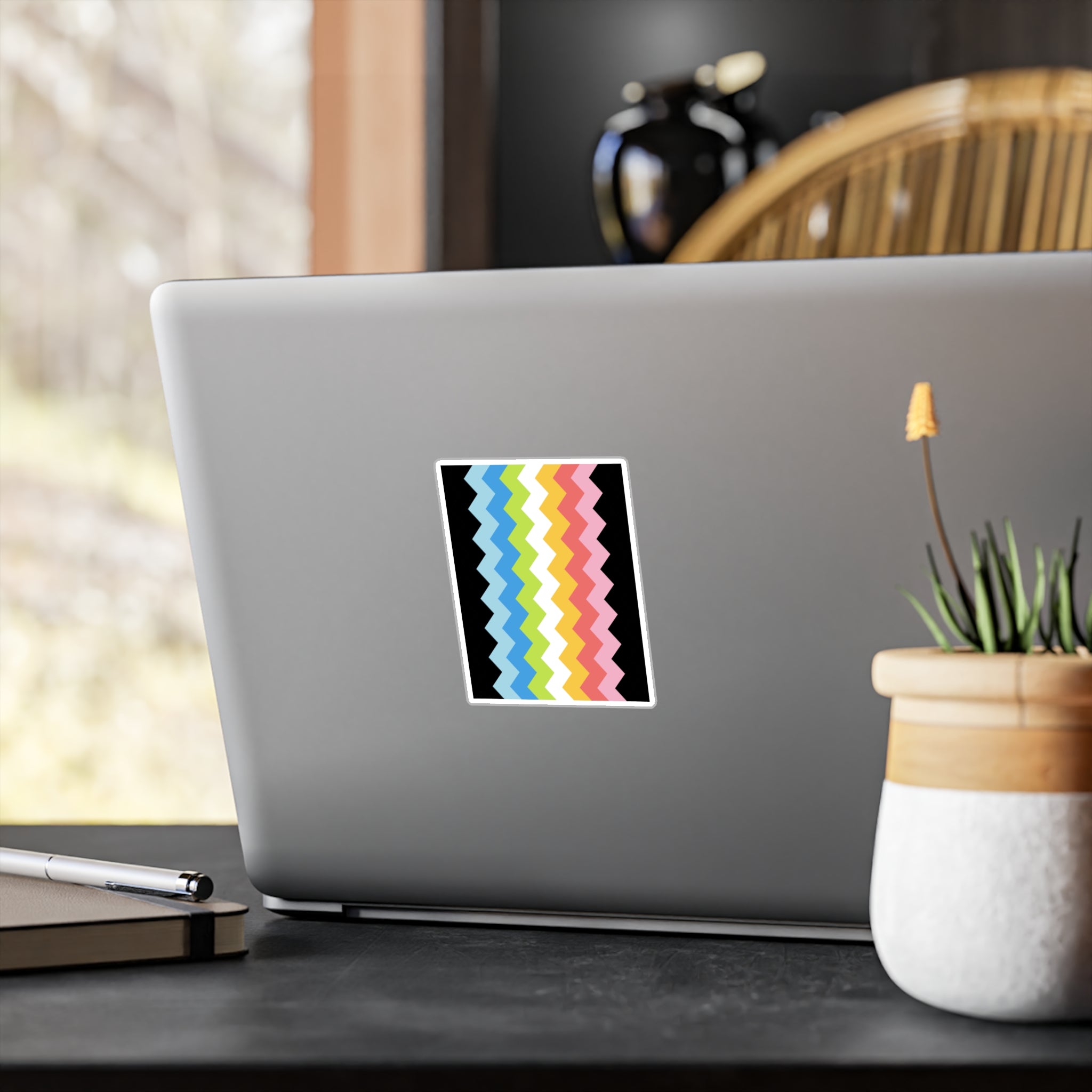 Queer Pride Flag Wavey Decal: Sharp Pride Sticker