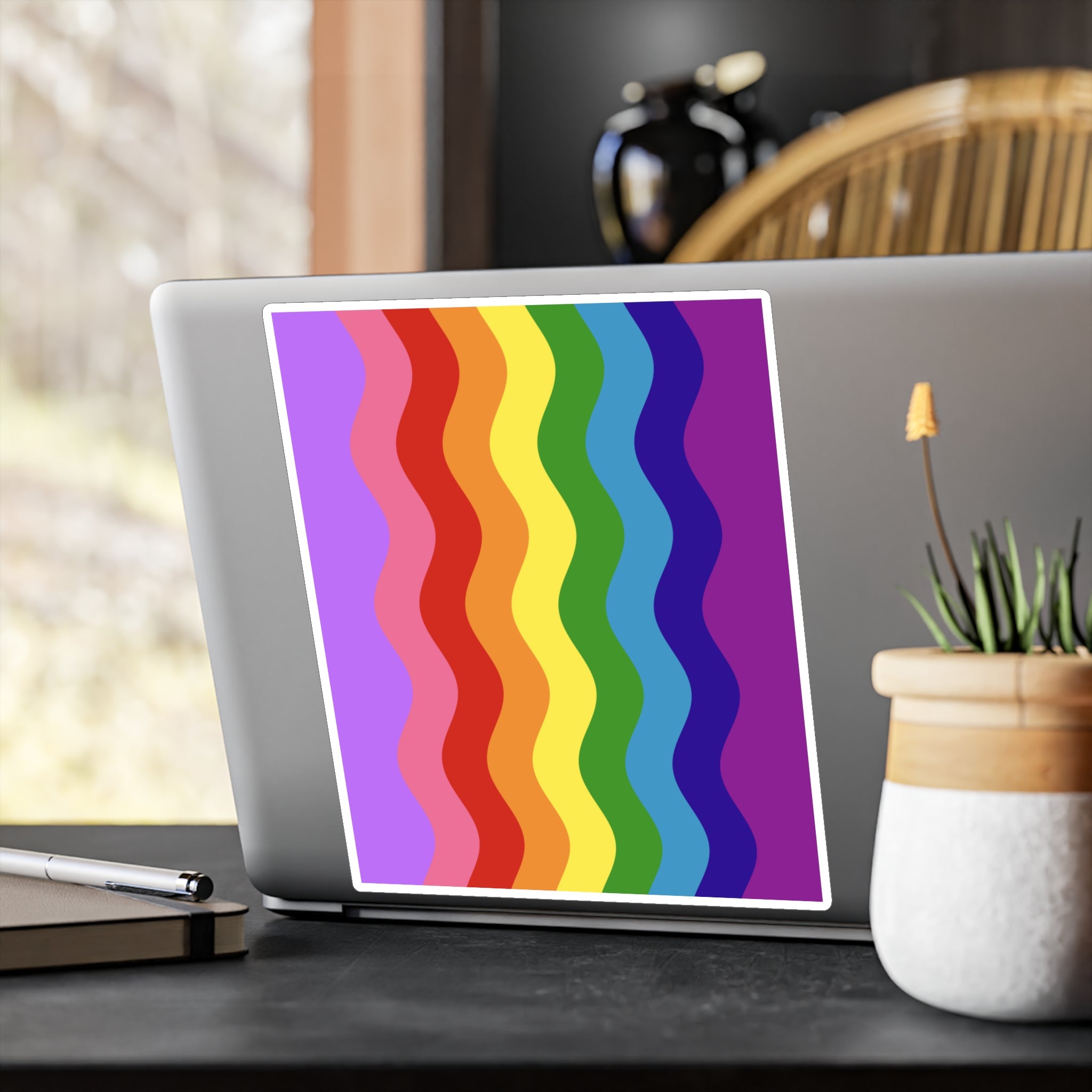 LGBTQ+ Flag Ripple Decal: Wavey Pride Sticker