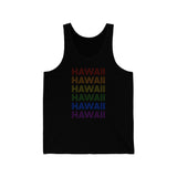 Hawaii LGBTQ+ Pride Flag, Faded Black Tank-Top