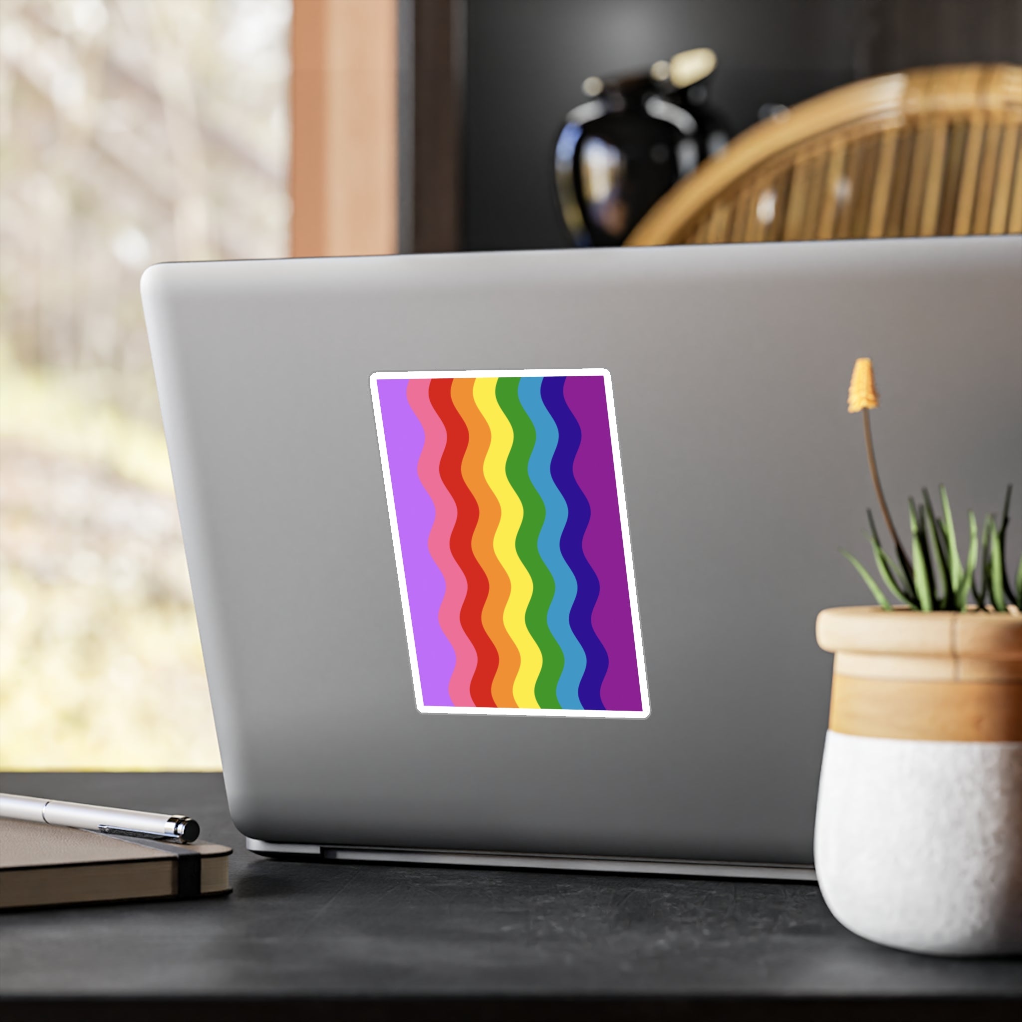 LGBTQ+ Flag Ripple Decal: Wavey Pride Sticker