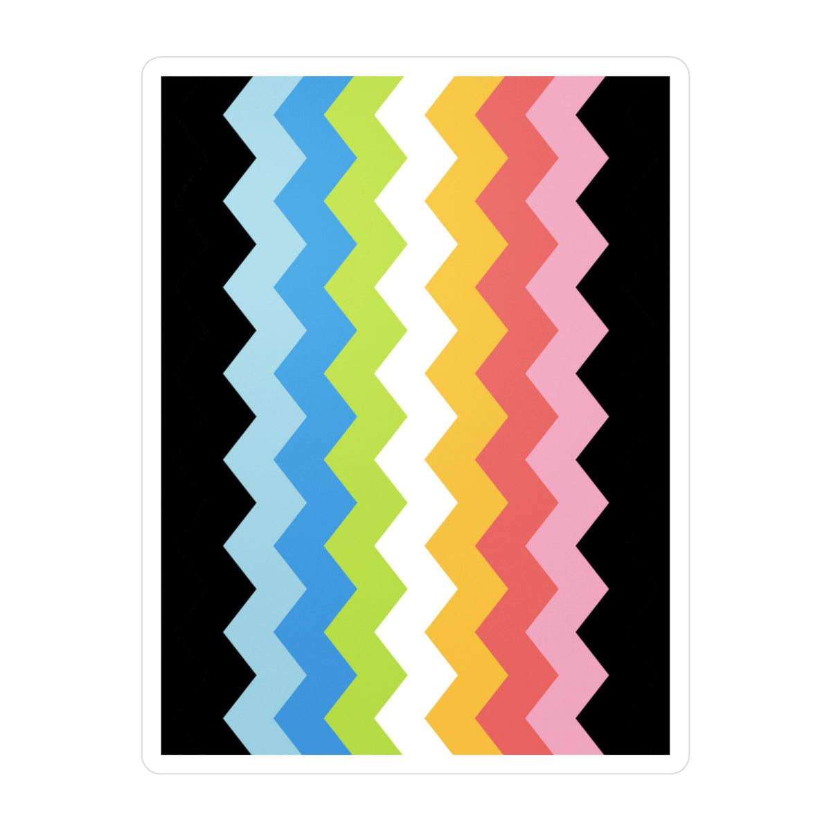 Queer Pride Flag Wavey Decal: Sharp Pride Sticker