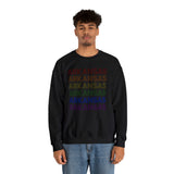 Arkansas LGBTQ+ Pride Flag, Faded Black Sweater