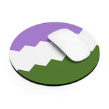 Genderqueer Flag Wavey Mousepad: Sharp Design for Desk