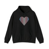 Transgender Heart Lines Hoodie: Pride Gradient Sweater