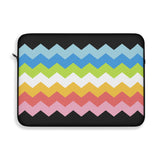 Queer Pride Flag Laptop Sleeve: Wavey Print Protective Case