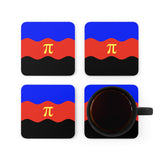 Polyamory Flag Coaster Set: 4 Corkwood Ripple Drink Coasters