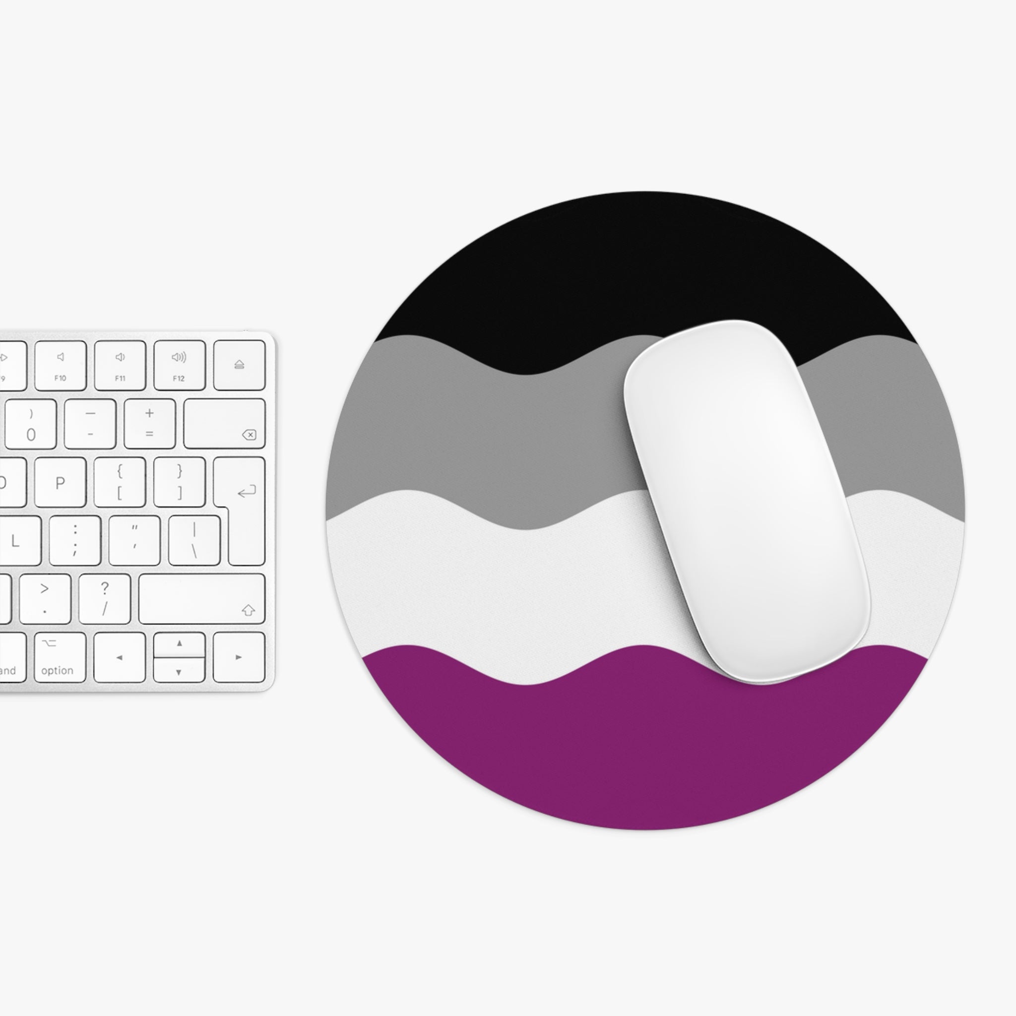 Asexual Flag Ripple Mousepad: Wavey Design for Desk