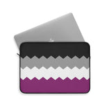 Asexual Pride Flag Laptop Sleeve: Wavey Print Protective Case