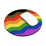 Philly Pride Flag Ripple Mousepad: Wavey Design for Desk