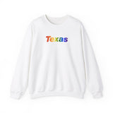 Texas Sweatshirt: Vibrant Pride Gradient Design