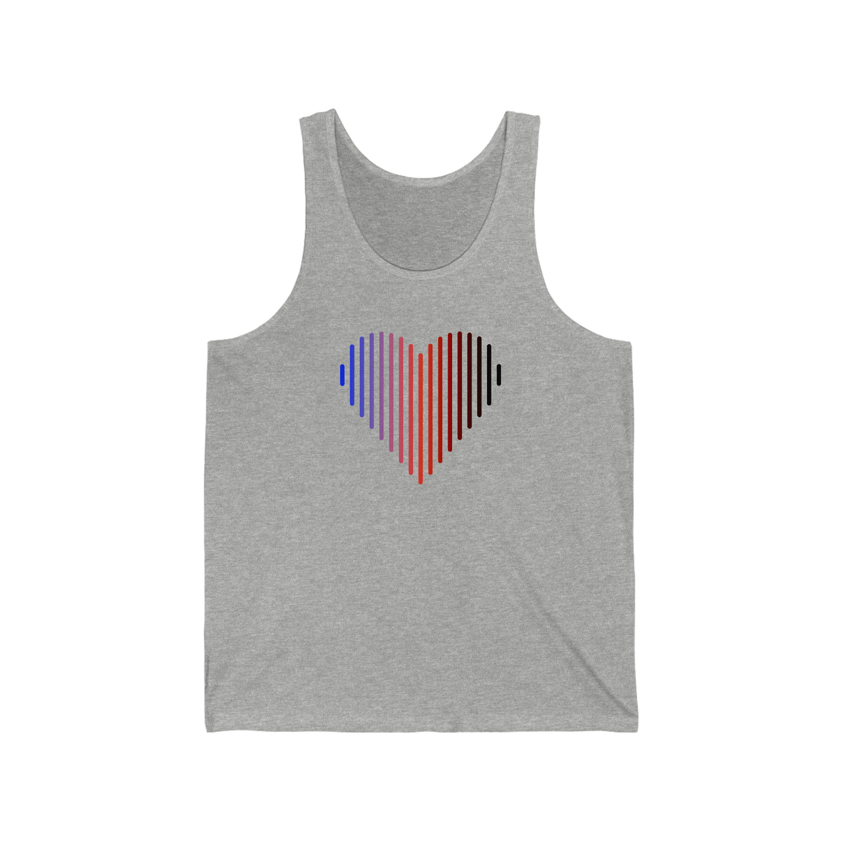 Polyamory Heart Lines Tank-Top: Pride Gradient Tank