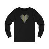 Demigender Heart Lines Long Sleeve T-Shirt: Pride Gradient Tee