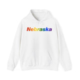 Nebraska Hoodie: Vibrant Pride Gradient Design