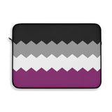 Asexual Pride Flag Laptop Sleeve: Wavey Print Protective Case