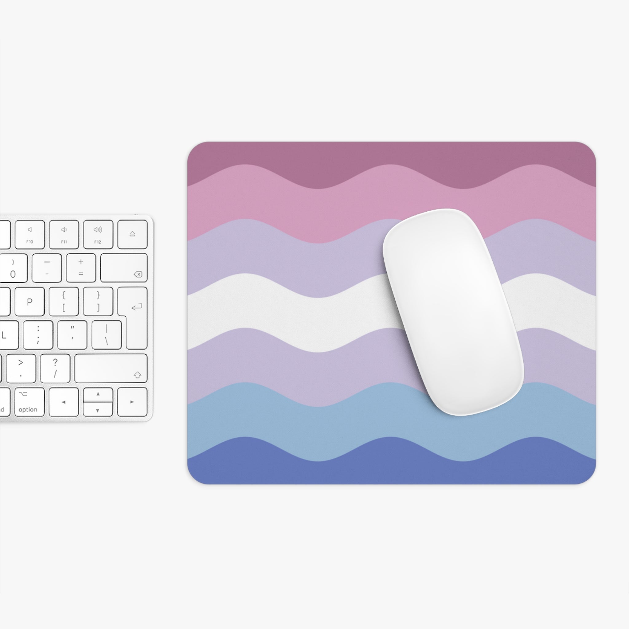 Bigender Flag Ripple Mousepad: Wavey Design for Desk