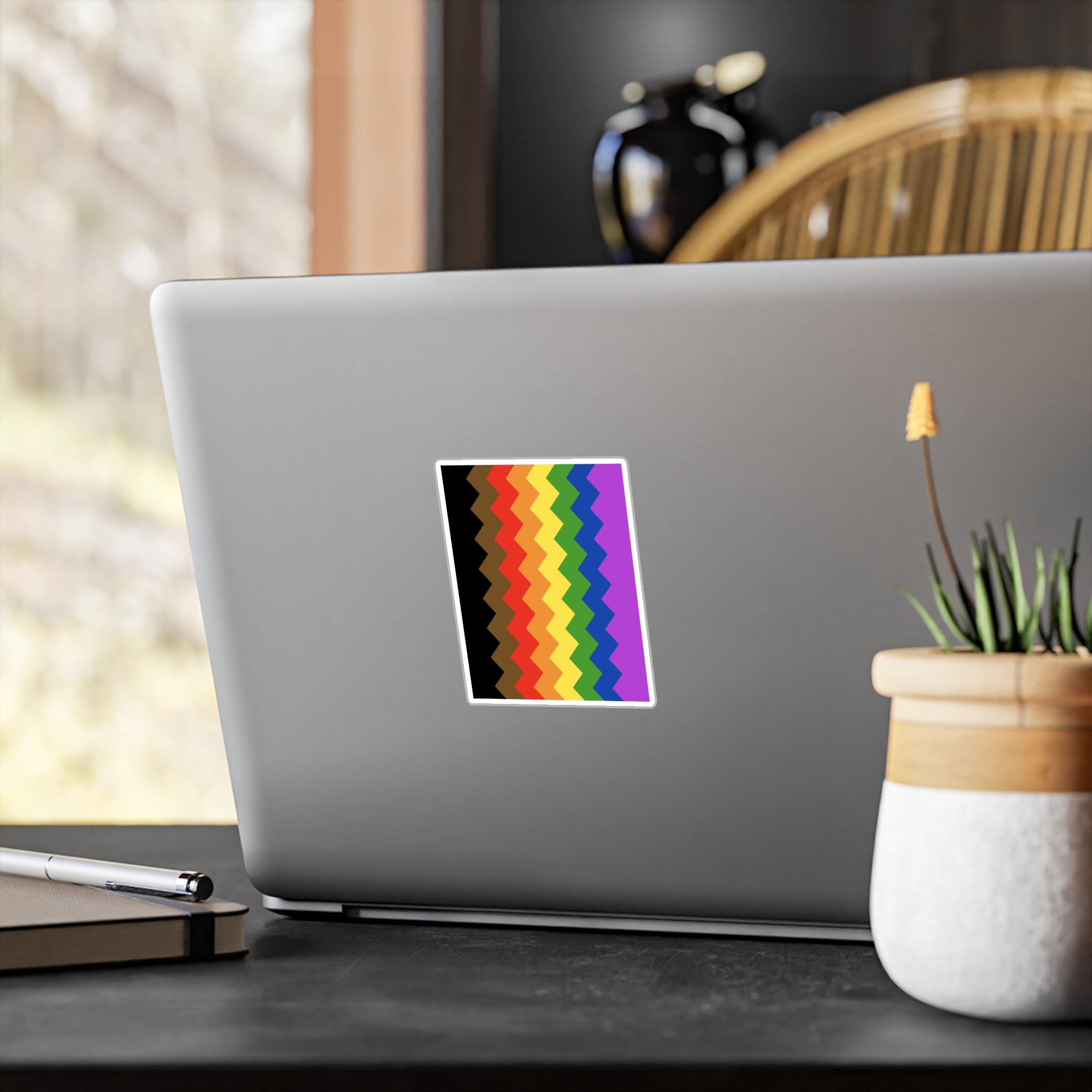 Philly Pride Flag Wavey Decal: Sharp Pride Sticker