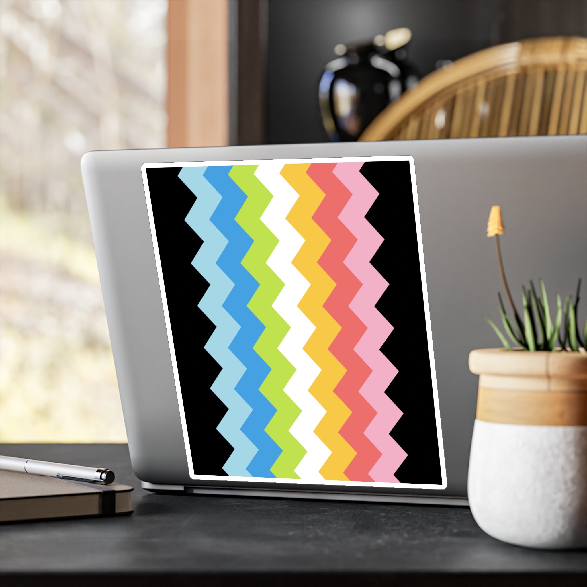 Queer Pride Flag Wavey Decal: Sharp Pride Sticker