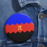 Polyamory Pride Flag Pin: Round Button with Sharp Design