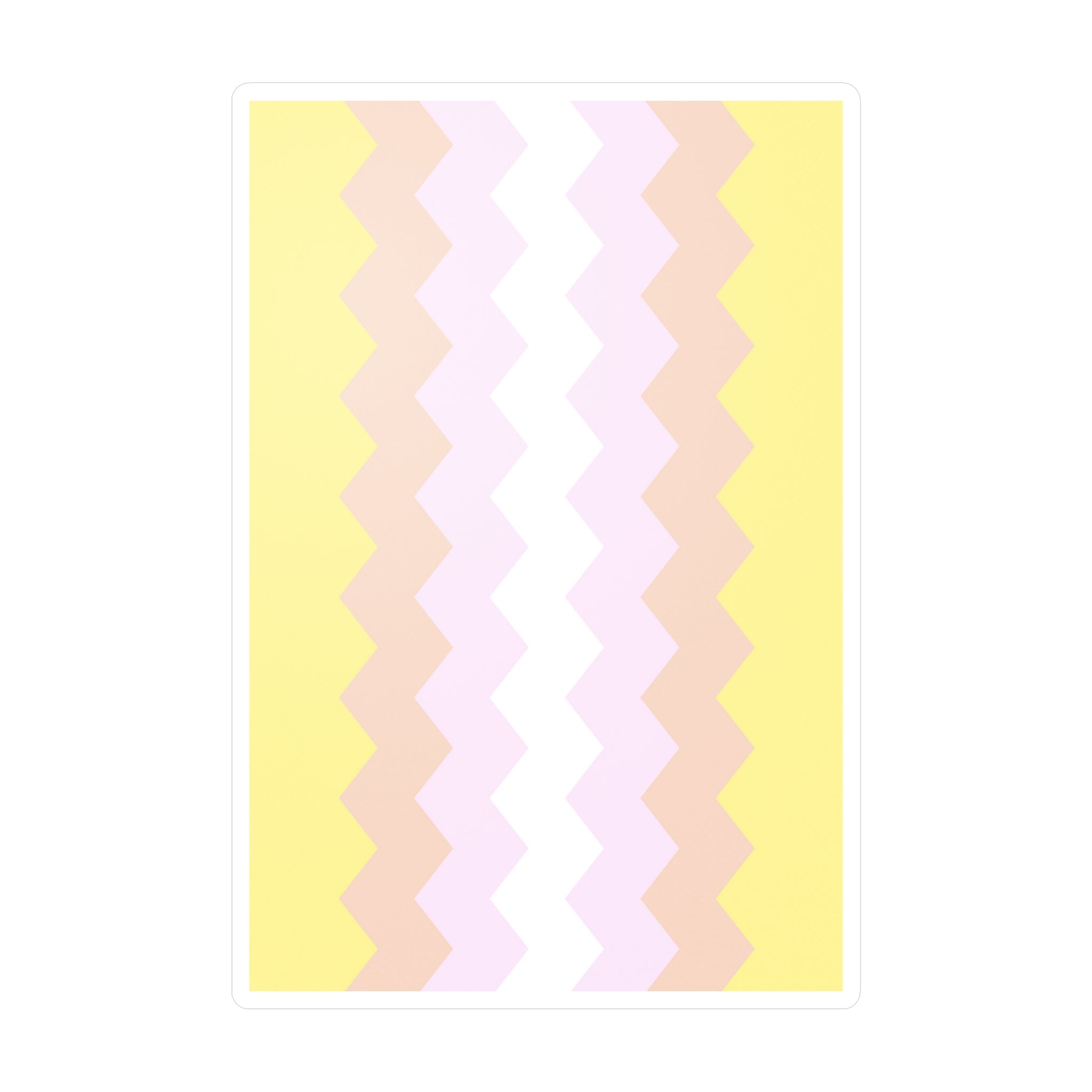 Pangender Flag Wavey Decal: Sharp Pride Sticker