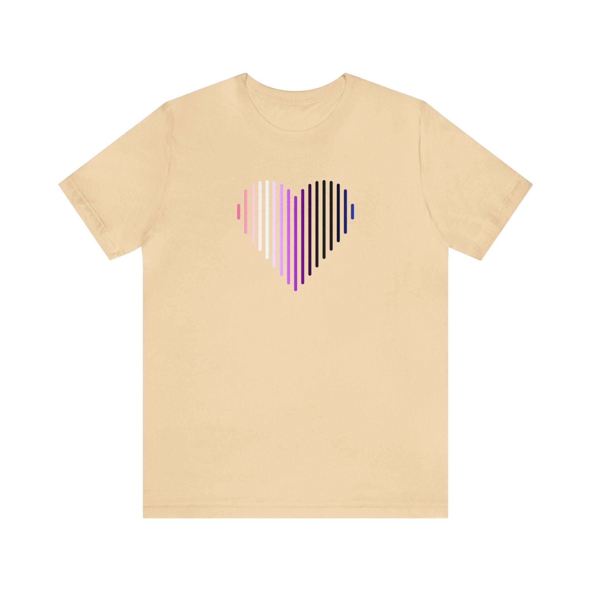 Genderfluid Heart Lines T-Shirt: Pride Gradient Tee