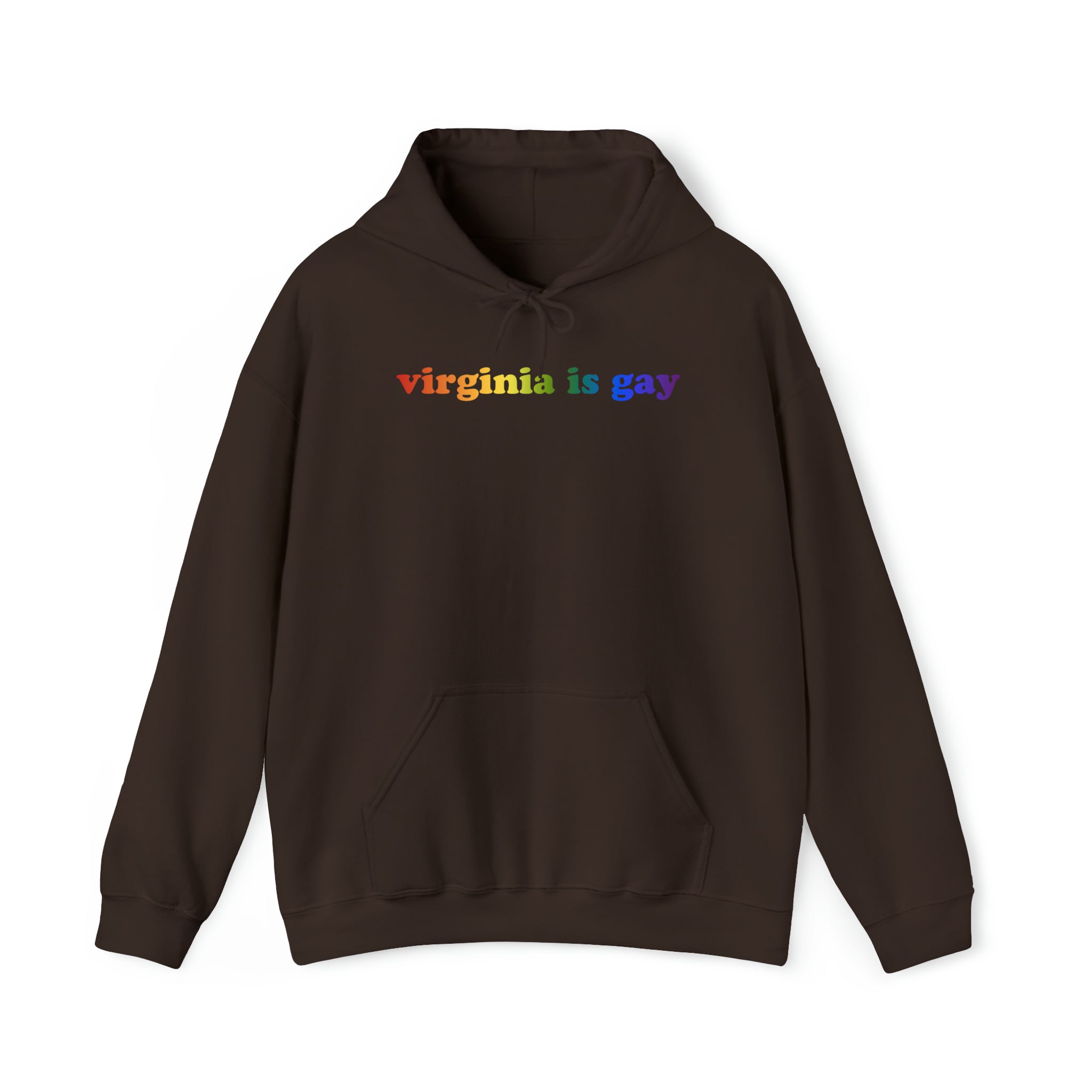 Virginia is Gay Pride Hoodie: LGBTQ+ Flag Gradient Sweatshirt