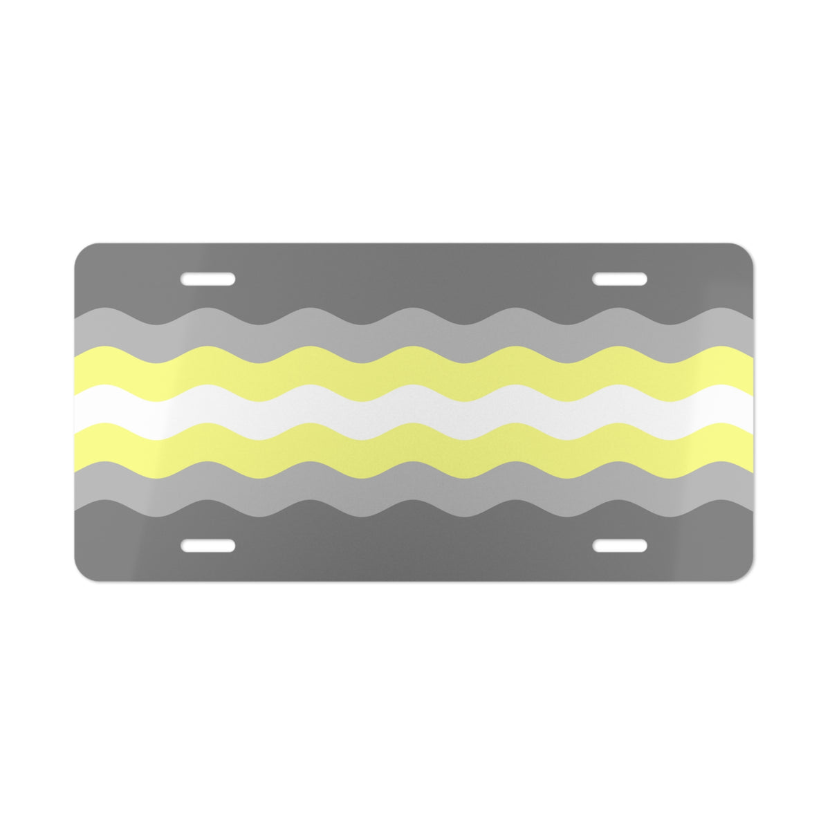 Demigender Flag Ripple Vanity License Plate: Wavey Design for Cars