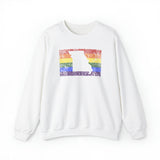 Missouri Pride Flag Sweater: Rainbow LGBTQ+ State Silhouette Distressed Sweatshirt