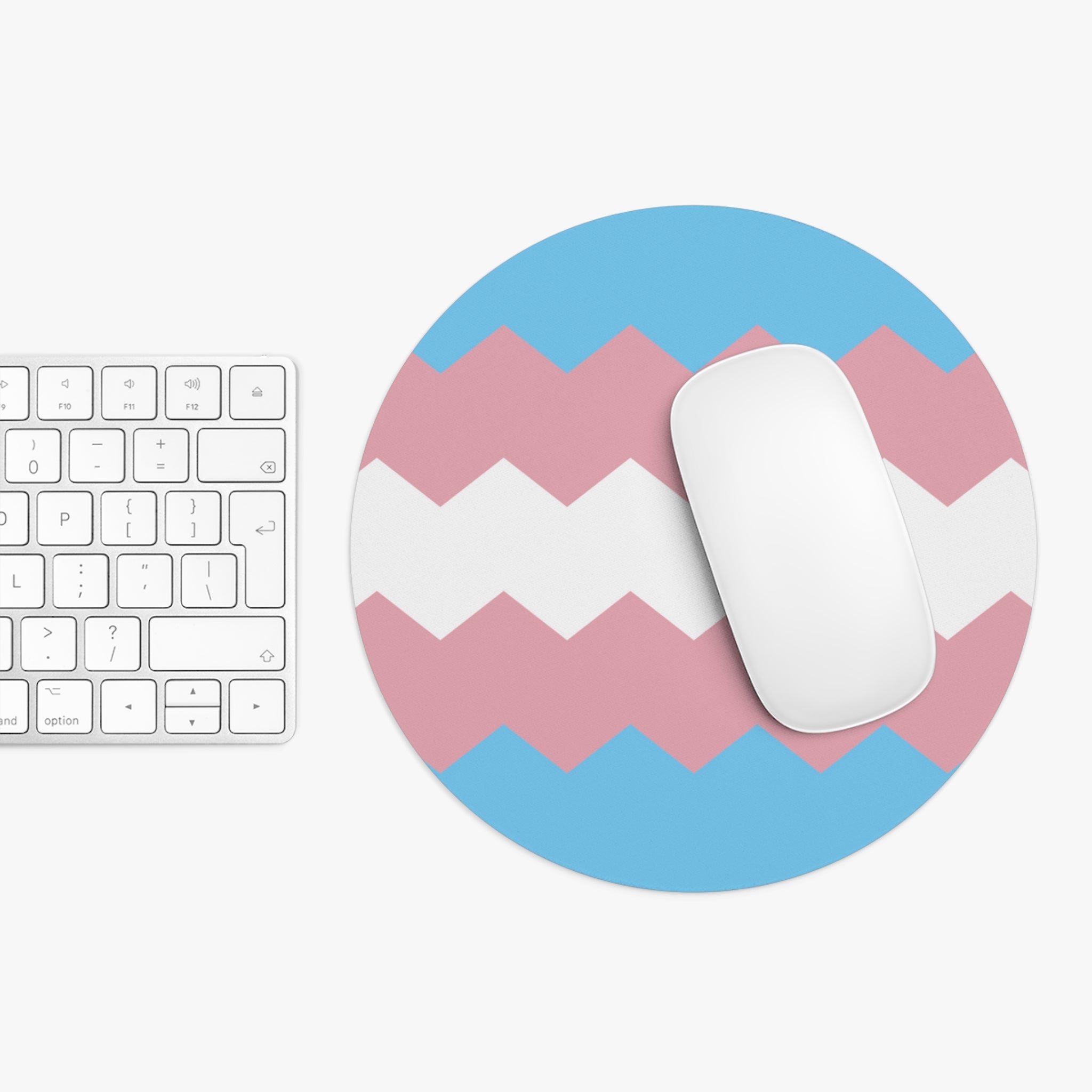 Transgender Flag Wavey Mousepad: Sharp Design for Desk