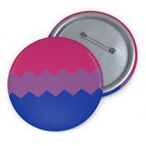 Bisexual Pride Flag Pin: Round Button with Sharp Design