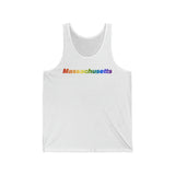 Massachusetts Tank-Top: Vibrant Pride Gradient Design