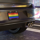 Pride Flag Wavey Vanity License Plate: Sharp Design for Cars