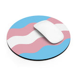 Transgender Flag Ripple Mousepad: Wavey Design for Desk