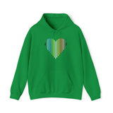 Queer Heart Lines Hoodie: Pride Gradient Sweater