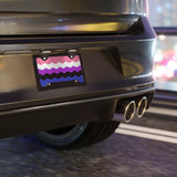 Genderfluid Flag Ripple Vanity License Plate: Wavey Design for Cars