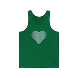 Bigender Heart Lines Tank-Top: Pride Gradient Tank