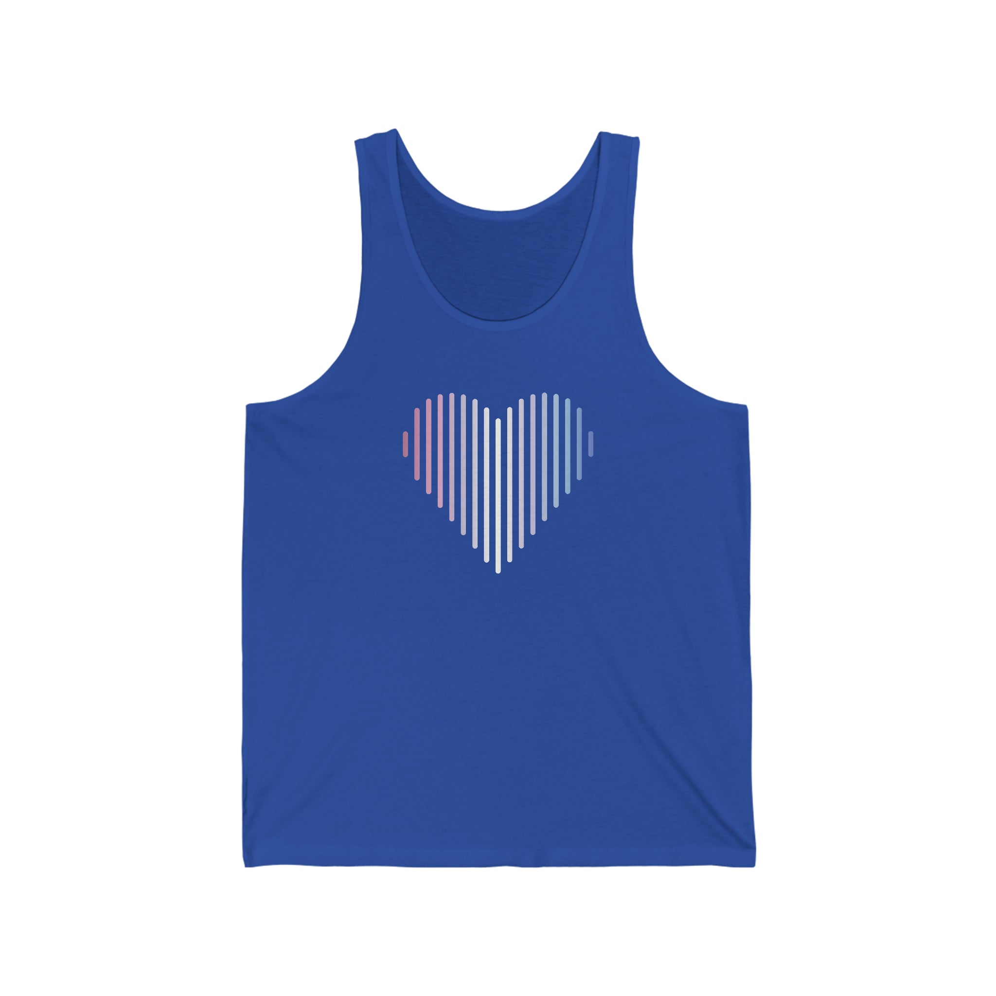 Bigender Heart Lines Tank-Top: Pride Gradient Tank