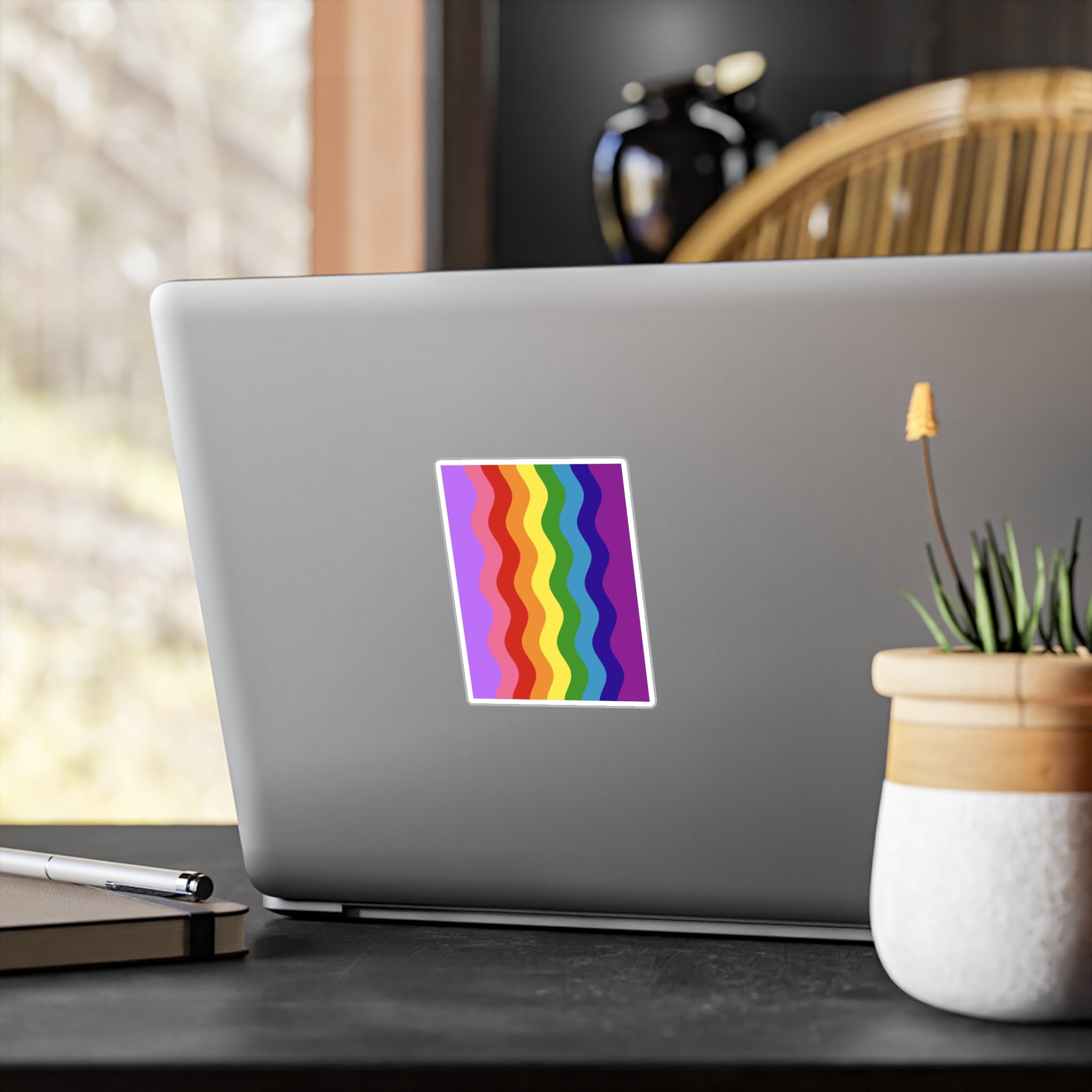 LGBTQ+ Flag Ripple Decal: Wavey Pride Sticker