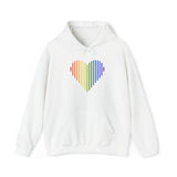 Pride Heart Lines Hoodie: Pride Gradient Sweater