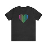 Polysexual Heart Lines T-Shirt: Pride Gradient Tee