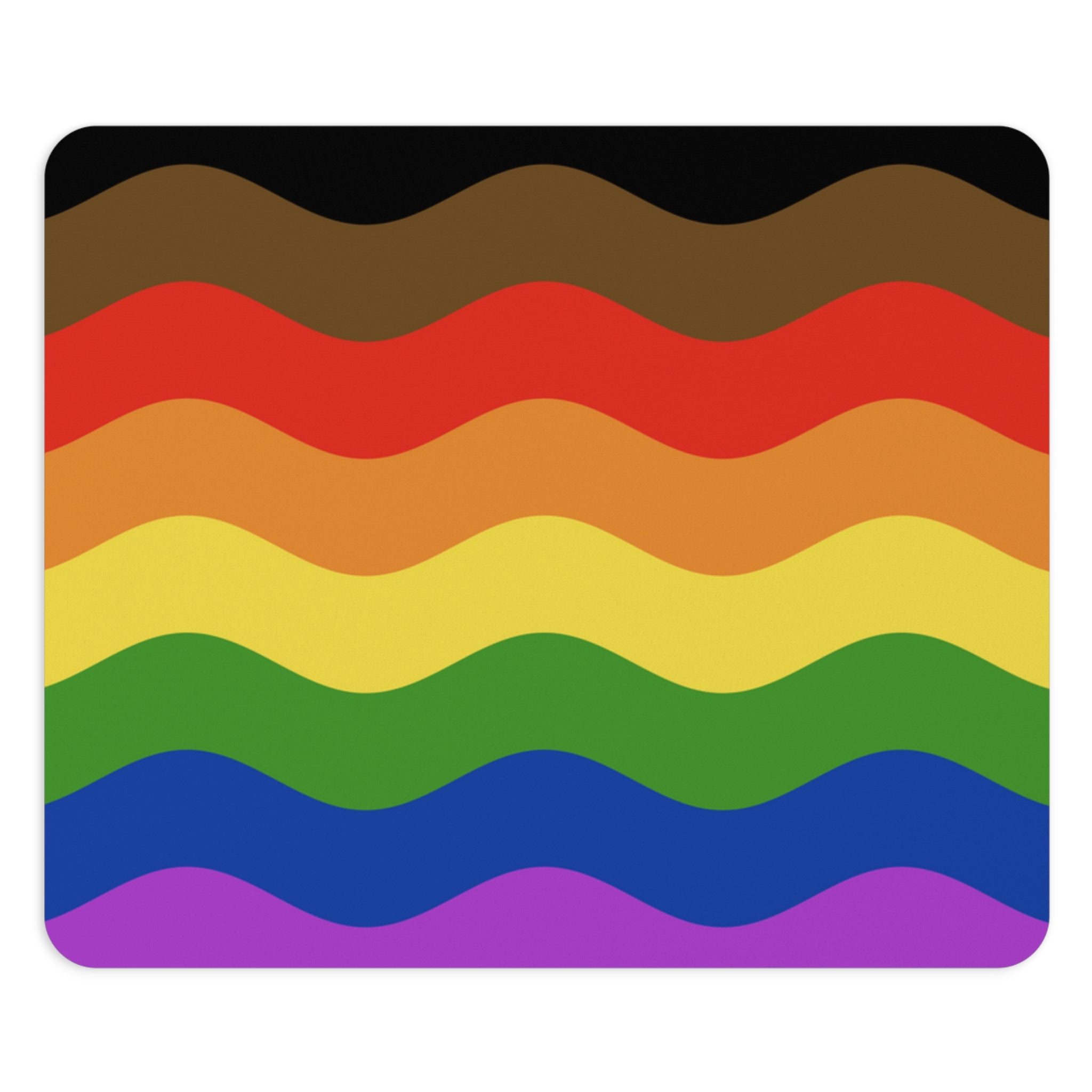 Philly Pride Flag Ripple Mousepad: Wavey Design for Desk