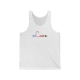 Polyamory Love Script Tank: Subtly Elegant Pride Tank-Top