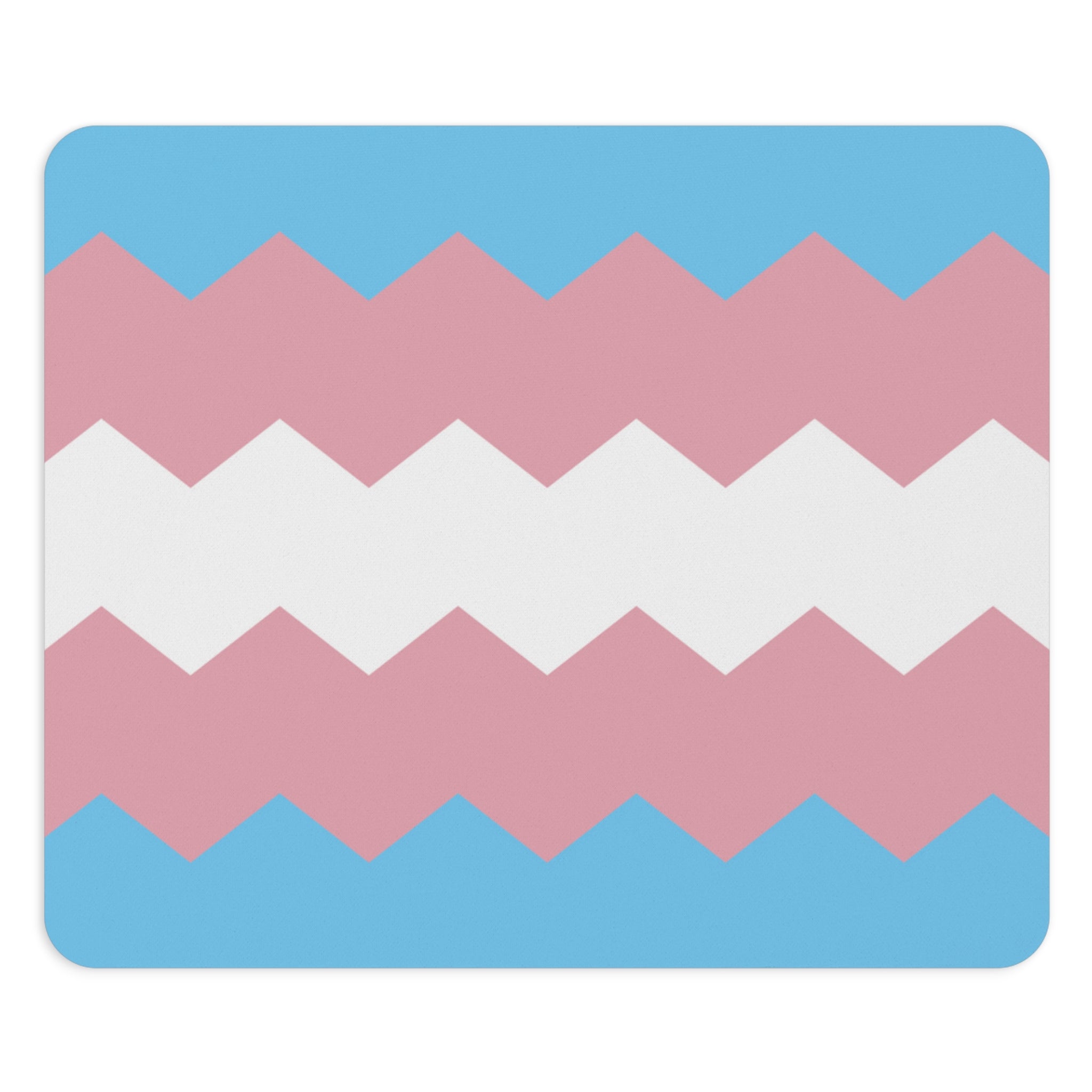 Transgender Flag Wavey Mousepad: Sharp Design for Desk