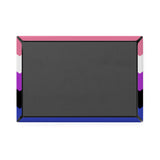 Genderfluid Pride Flag Magnet: Wavey Rectangle Button for Fridge