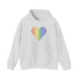 Pride Heart Lines Hoodie: Pride Gradient Sweater