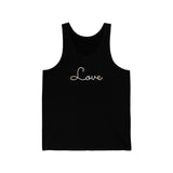 Pangender Love Script Tank: Subtly Elegant Pride Tank-Top