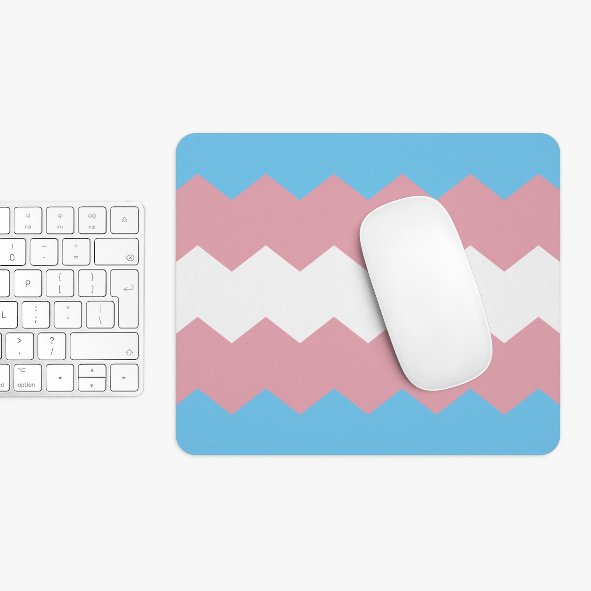 Transgender Flag Wavey Mousepad: Sharp Design for Desk