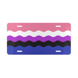 Genderfluid Flag Ripple Vanity License Plate: Wavey Design for Cars